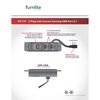 Furnlite Black 10 Ft. 14/3 Power Supply Cord Recess Mount 2-Outlet with USB Port and 45-degree Offset Plug 76.FC-737